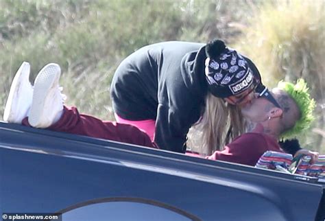 Avril Lavigne And Mod Sun Seal Their Romance With A Kiss As They Spend
