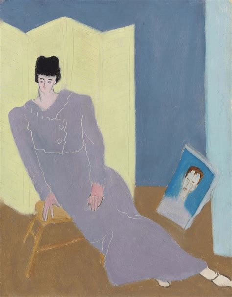 Milton Avery Sally Avery With A Self Portrait Of Milton Avery Painting Art Painting