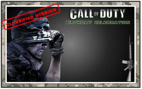 Lote de pase de batalla (1 pase de batalla de temporada + 20 omisiones de nivel)***. Call of Duty Blank Invitation | Invitaciones de cumpleaños ...