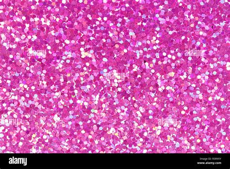 Abstract Detail Background Of A Vivid Or Bright Pink Glitter Shining