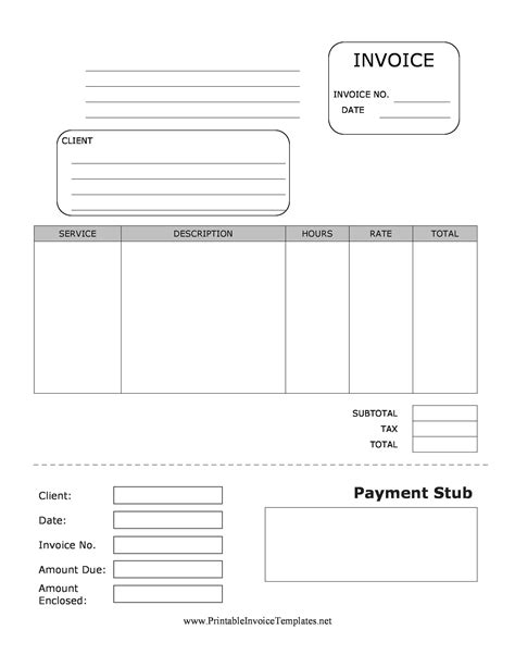 Blank Check Stub Template Printable Form Templates And Letter