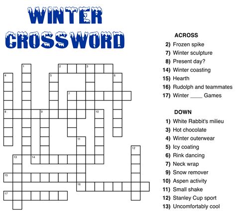 Crossword Puzzles Free Printable Easy
