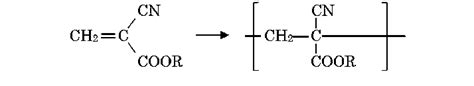 Chemical Structure Of Cyanoacrylates The Monomer Left Polymerizes