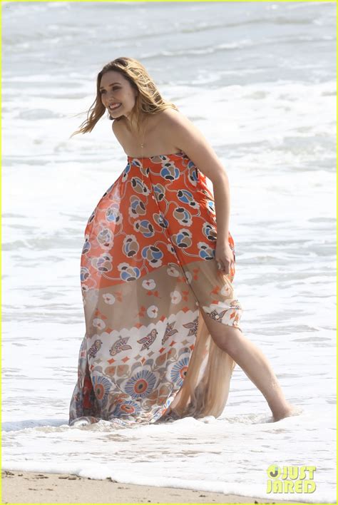 Elizabeth Olsen Hits The Beach For Photo Shoot After New Avengers TV