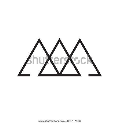 Triangle Logo Past Present Future Minimal Stock Vector Royalty Free