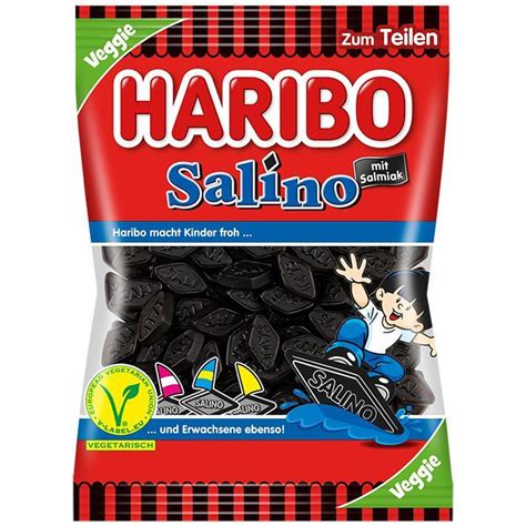 German Haribo Salino Salty Black Diamond Licorice Veggie Economy