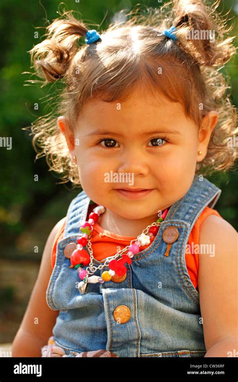 Caucasian Little Girl Stock Photo Alamy