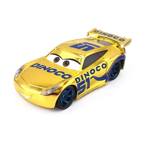 Disney Pixar Cars Gold Dinoco Cruz Ramirez 155 Diecast Metal Alloy Toy