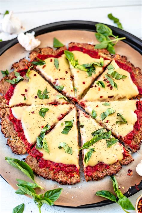 Vegan Cauliflower Pizza Crust Recipe Healthy Gluten Free Two Spoons