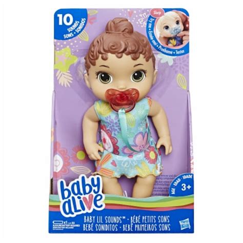Hasbro Baby Alive Baby Lil Sounds Interactive Brown Hair Baby Doll 1