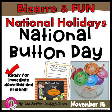 National Button Day November 16th Lead Joyfully