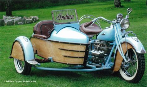 1941 Indian 4 Cycle With Sidecar Motorcycle Sidecar Indian