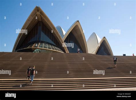 Australia Nsw Sydney Stairs Of The Sydney Opera House Forecourt