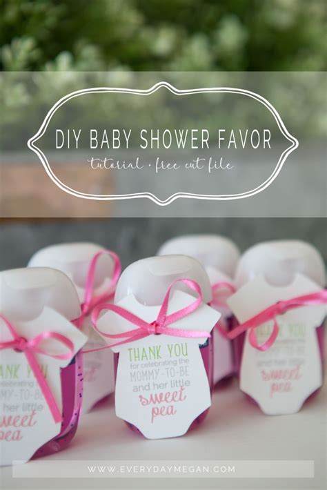 Tutorial And Free Cut File For Diy Baby Shower Favor Everyday Megan