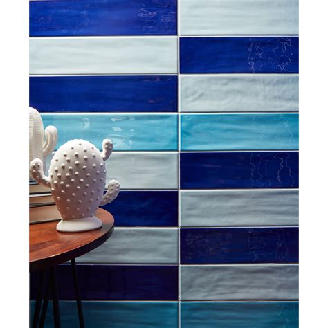 Arizona Tile - Gioia Series 4" x 16" Porcelain Wall Tile - Azure - Floorzz