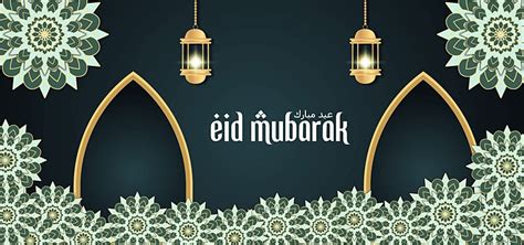 Crescent Ramadan Kareem Or Eid Mubarak Design Background Happy Eid