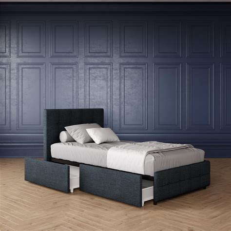 Upholstered Platform Bed Twin Pin On Products