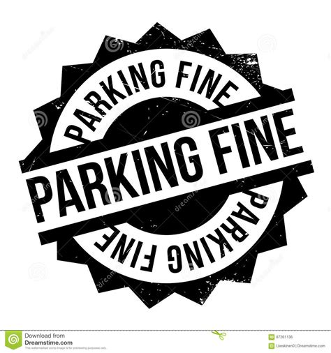Parking Fine Rubber Stamp Stock Vector Illustration Of Sign 87261136