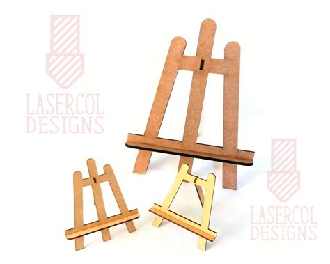 Mini Easel Stand Laser Cut Files Svgdxfpdfai Instant Etsy
