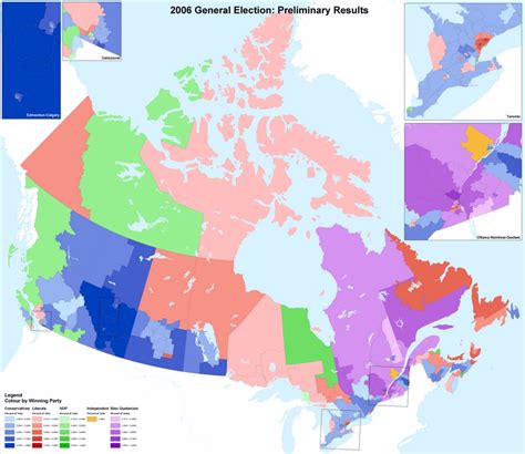 Canada is a representative democracy. Canada Election Map 2006 - Cartography