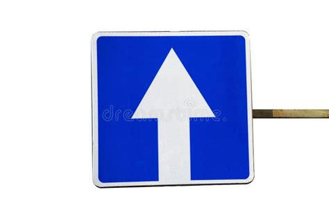 One Way Traffic Sign Isolated On A White Background Stock Image Image