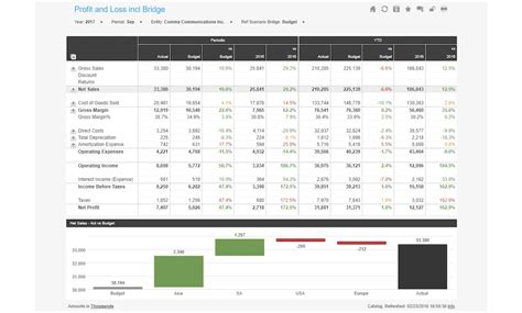 Profit And Loss Including Bridge Chart Sample Reports And Dashboards