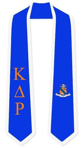 Discount Kappa Delta Rho Greek 2 Tone Lettered Graduation Sash Stole