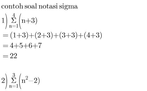 Contoh Soal Notasi Sigma Dan Induksi Matematika Kelas 11 55 Koleksi