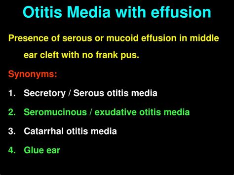 Otitis Media With Effusion Treatment