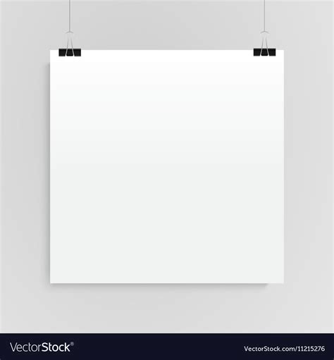 Paper Square Banner Mock Up Royalty Free Vector Image
