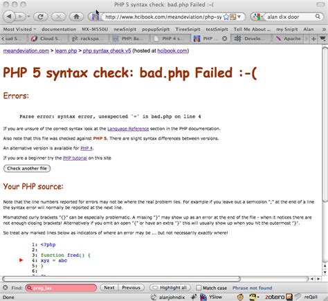 PHP syntax checker updated | Alan Dix
