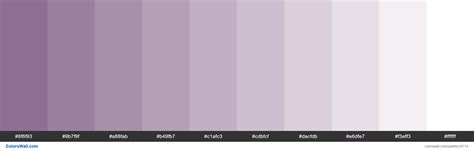 Tints Xkcd Color Dusty Purple 825f87 Hex Farbpalette Colorswall