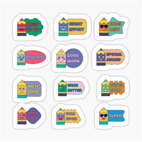 School Reward Sticker Pack Sticker By Meriam Ibrahim Reward Stickers