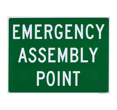 Large Sign Emergency Assembly Point Sandleford