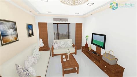 1 Bhk Flat Interior Design In Mumbai Vile Parle Simple And