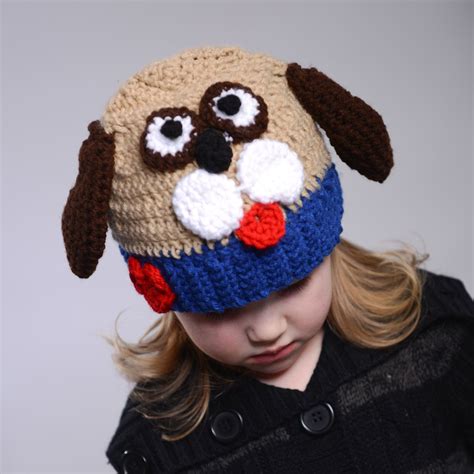 Crochet Dog Hat Custom Colors Ribbed Band All Sizes Available