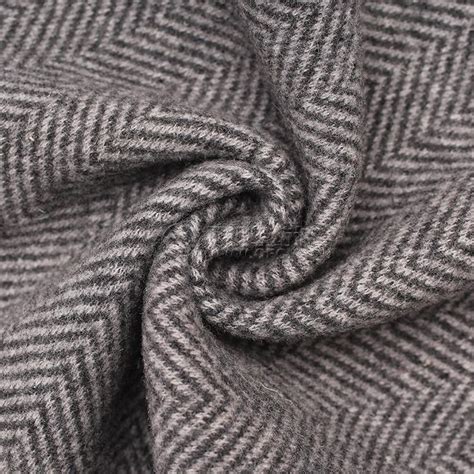 50wool Knitted Herringbone Fabric