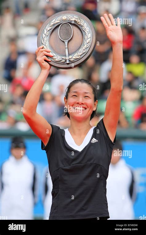 Kimiko Date Krumm Jpn November 15 2008 Tennis She Celebrates Winning Victory During The Nikke