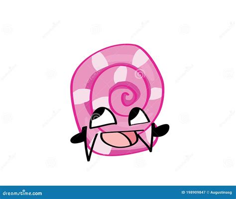 Happy Internet Meme Illustration Of Snail Shell Stock Illustration