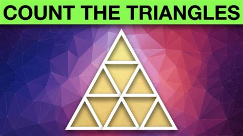Count The Triangles Puzzle How Many Triangles Do You See Youtube