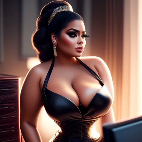 Teecruise Very Humanly Realistic Photo Of A Professional Attractive Full Figured Busty