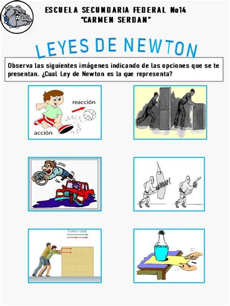 Ficha Online De Leyes De Newton