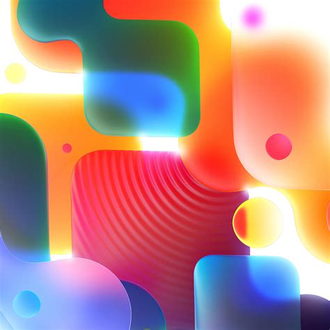 Shapes Wallpaper 4k Colorful 3d Gradients Light Glow Aesthetic