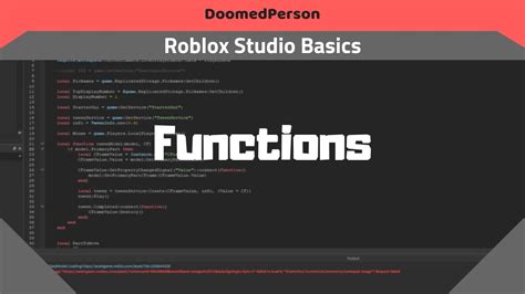 Functions Roblox Studio Tutorial Beginners Scripting Youtube