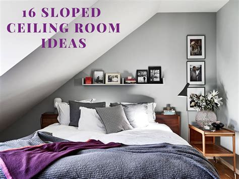 Sloping ceilings may seem like an awkward thing to get around in an attic room, but don't fight those low ceilings, embrace them and make an attic bedroom or living room feel simple but cozy. 10 Slanted Ceiling Bedroom Ideas Brilliant as well as ...