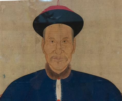 Pair Of 19th Century Chinese Watercolor Ancestor Portraits At 1stdibs