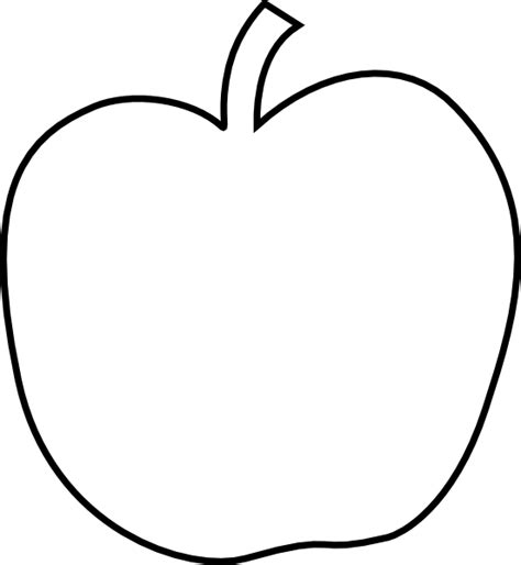 Apple Shaped Template Clipart Best
