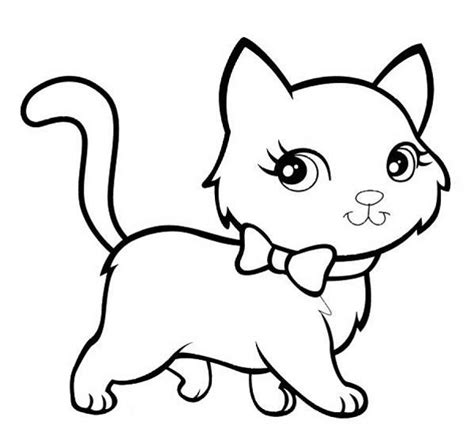 Cute Cat Coloring Page Free Printable Coloring Pages For