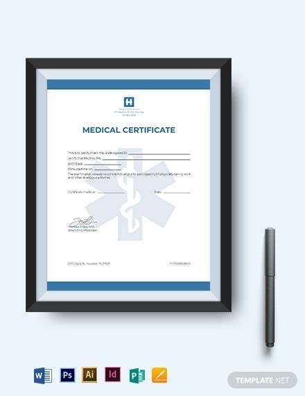 Medical Certificate Templates PDF Docs Word