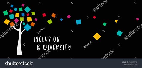 Inclusion Diversity Infographic Tree Vector Set Stockvector
